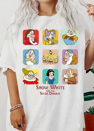 Футболка disney «белоснежка и семь гномов» unisex