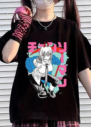 Футболка аниме chainsaw man unisex