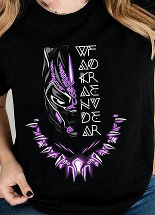 Футболка чёрная пантера unisex