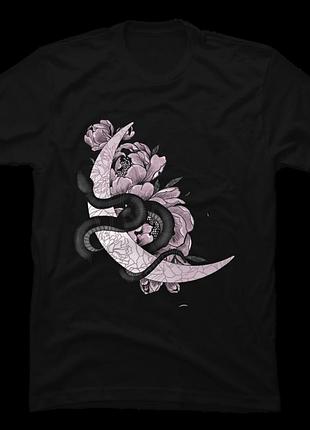 Футболка snake and moon