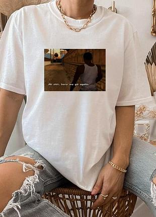 Футболка gta ah shits here we go again unisex