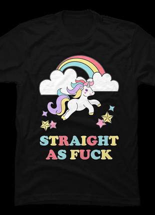Футболка straight as fuck