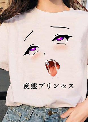 Футболка аниме ahegao unisex