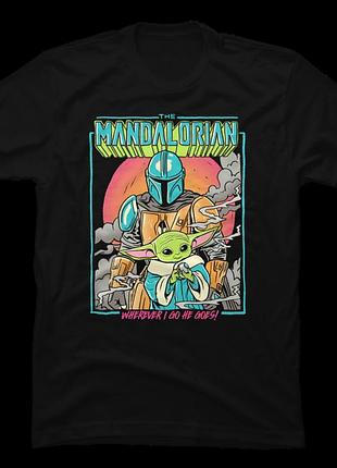 Футболка the mandalorian he goes where i go