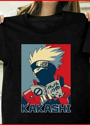 Футболка аниме наруто - какаши unisex