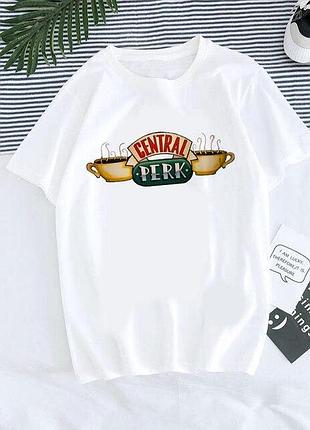 Футболка friends - друзья unisex белый