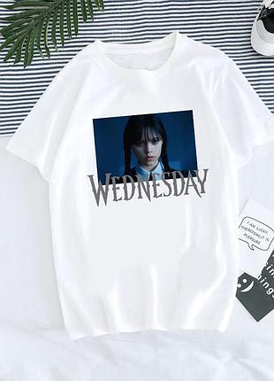 Футболка wednesday unisex белый