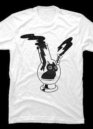 Футболка cat in bong unisex