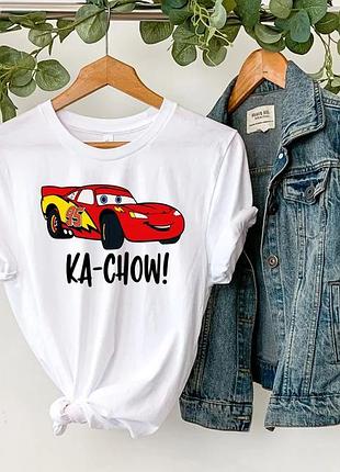 Футболка тачки - молния маккуин unisex