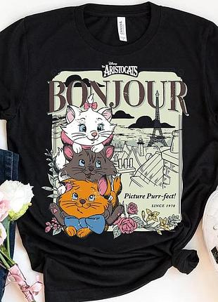 Футболка коты-аристократы - мари unisex