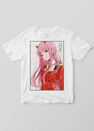 Футболка darling in the franxx zero two