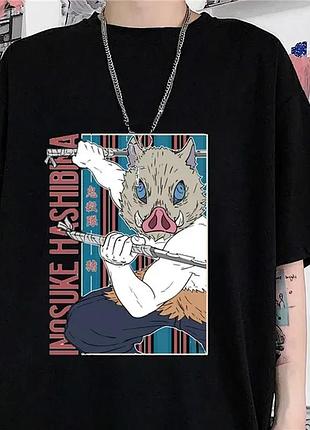 Футболка аниме «inosuke hashibira - kimetsu no yaiba» unisex