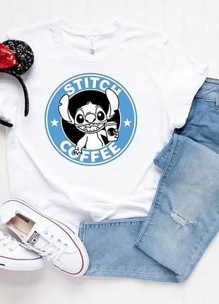 Футболка stitch coffee