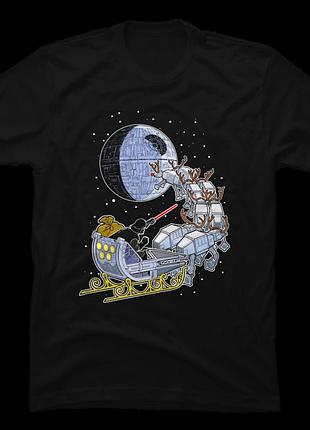 Футболка darth vader christmas sleigh