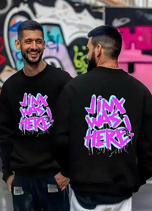 Свитшот arcane: jinx was here unisex