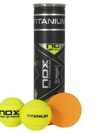 М'ячі для падел тенісу nox pro titanium 4 balls