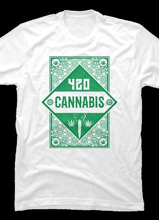 Футболка cannabis 420 weed unisex