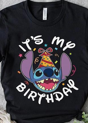 Футболка стич - its my birthday