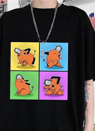 Футболка аніме «chainsaw man — pochita»