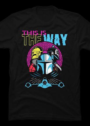 Футболка the mandalorian neon this is the way