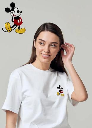 Футболка с вышивкой mickey mouse unisex