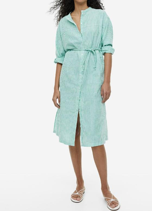 Сукня-сорочка лляна h&amp;m linen blend нова