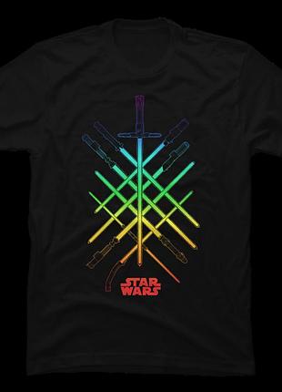 Футболка rainbow lightsabers