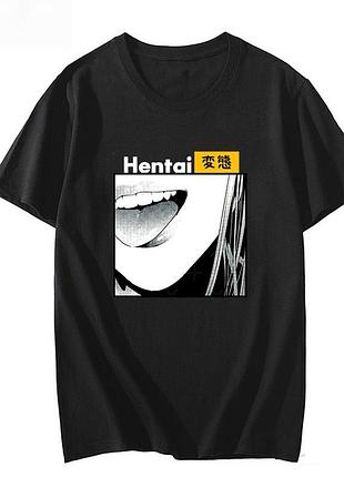 Футболка аниме ahegao unisex
