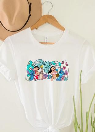 Футболка лило и стич unisex
