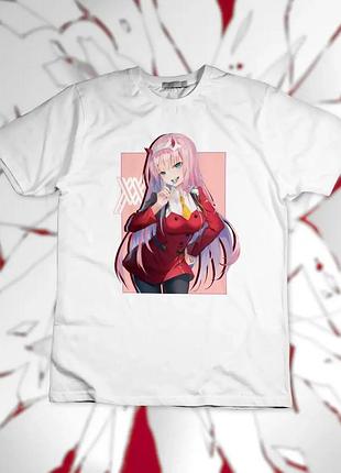 Футболка darling in the franxx zero two