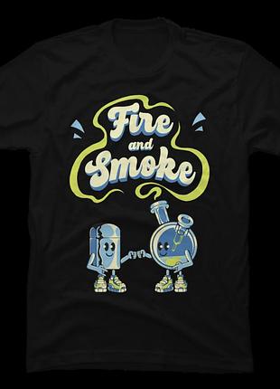 Футболка fire and smoke