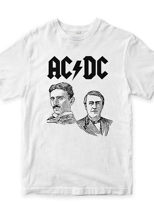 Футболка тесла и эдисон ac/dc