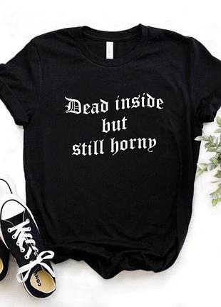 Футболка с принтом «dead inside»