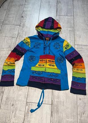 Женское авангардное худи разноцветное как coogi y2k