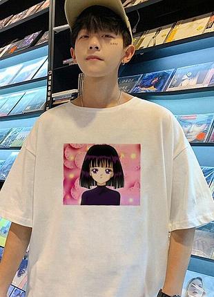 Подборка футболок «ретро, японское аниме, vaporwave» unisex 5, белая