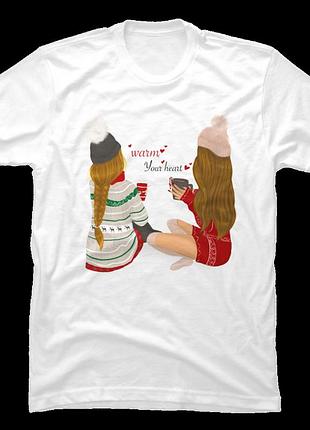 Футболка winter cute christmas coffee girls