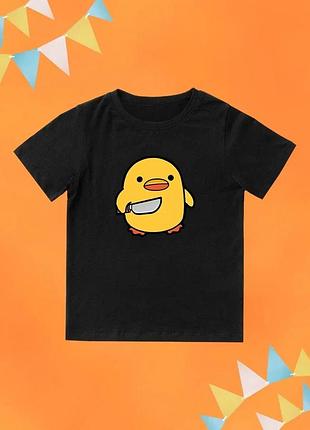 Футболка утка с ножом unisex