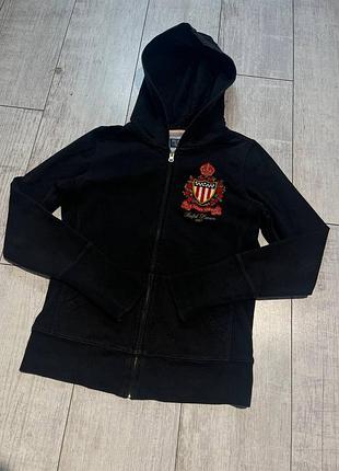 Женское черное худи polo ralph lauren