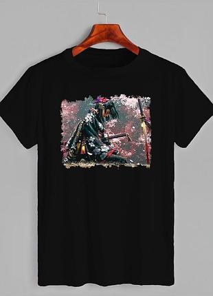 Футболка «аниме девушка самурай» unisex