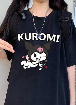 Футболка аниме «куроми. hello kitty» unisex
