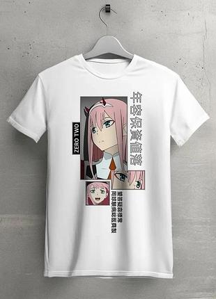 Футболка darling in the franxx zero two