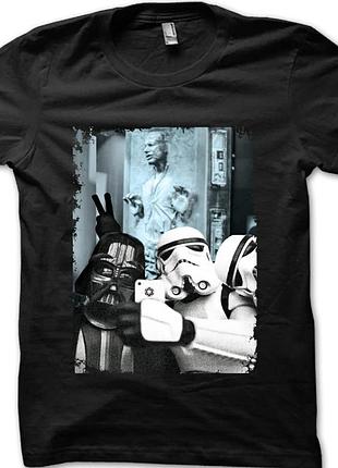 Футболка дарт вейдер stormtrooper selfie unisex