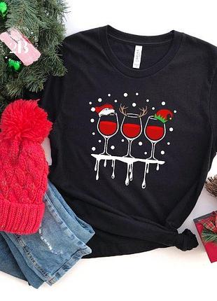 Футболка унисекс «christmas wine lover»
