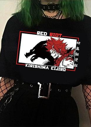 Футболка аниме моя геройская академия - эйджиро киришима unisex