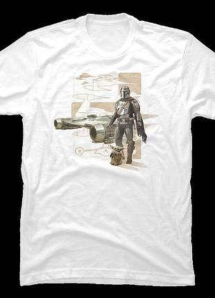 Футболка the mandalorian starfighter schematics unisex