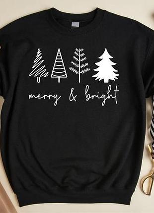 Світшот merry & bright