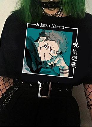 Футболка аниме магическая битва unisex