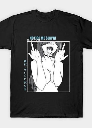 Футболка аниме ahegao unisex