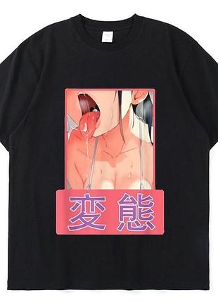 Футболка аниме ahegao unisex