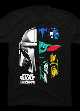 Футболка the mandalorian character blocks unisex